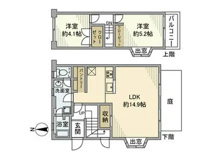 メイゾン芳野(2LDK/1階)の間取り写真