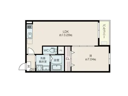 JACK KANSEII(1LDK/3階)の間取り写真