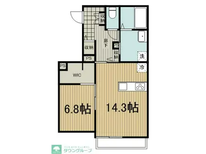 パティオ北浦和(1LDK/3階)の間取り写真