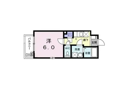 イストワール(1K/3階)の間取り写真