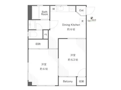 めぞん・ど・D(2DK/2階)の間取り写真