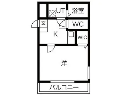 エミネックス熊谷駅前A棟(1K/1階)の間取り写真