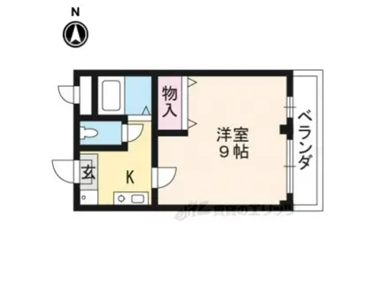 フォワード冨田(1K/1階)の間取り写真