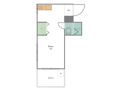 コーポ末広(ワンルーム/3階)の間取り写真