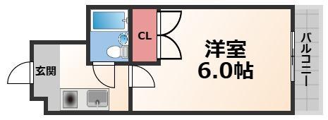 ベルハイム長瀬駅前(1K/4階)の間取り写真