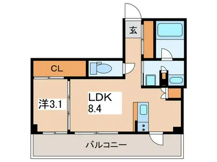 JMFレジデンス町田(1LDK/3階)の間取り写真