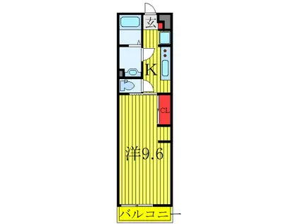 リブリ・R.KAWAGUCHI(1K/2階)の間取り写真
