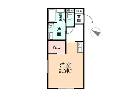 IRODORI B(ワンルーム/1階)の間取り写真