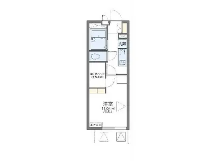 レオパレスT&Y(1K/2階)の間取り写真