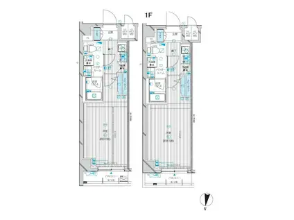 メインステージ千歳船橋(1K/2階)の間取り写真
