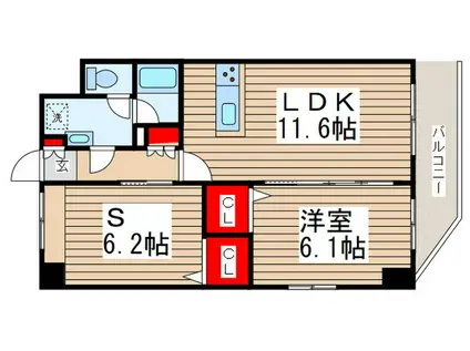 COLZA-KII(1SLDK/3階)の間取り写真