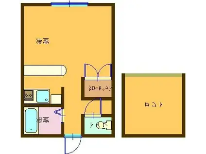 ティアドロップ(ワンルーム/1階)の間取り写真