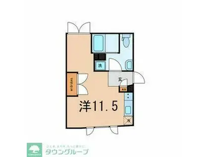 ALERO三軒茶屋(ワンルーム/4階)の間取り写真