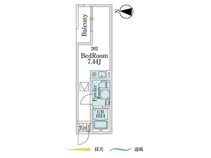 コンフォルト川崎(ワンルーム/2階)の間取り写真