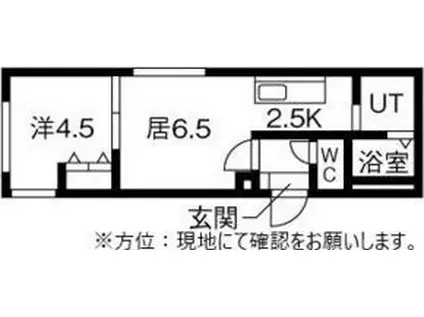グランツ琴似(1LDK/3階)の間取り写真