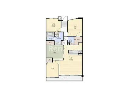 メイツ江南(3LDK/2階)の間取り写真