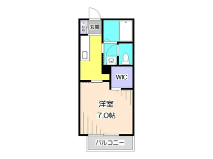 シャーメゾン花みずき(1K/2階)の間取り写真