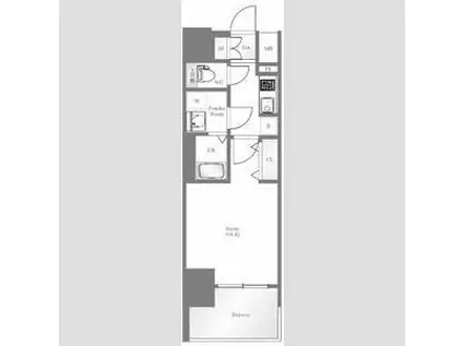 サムティ江戸堀ASUNT(1K/4階)の間取り写真