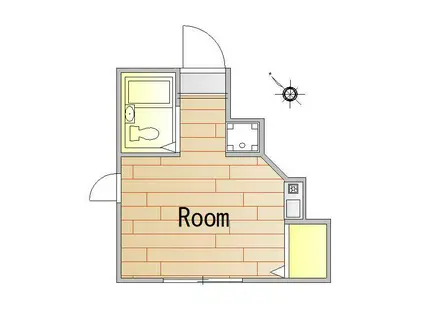 ベル駒場(ワンルーム/3階)の間取り写真