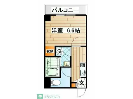 ラ・プラージュII(1K/1階)の間取り写真