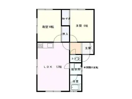 コーポ山崎(2LDK/2階)の間取り写真