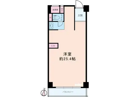 プラザ新大阪(ワンルーム/11階)の間取り写真