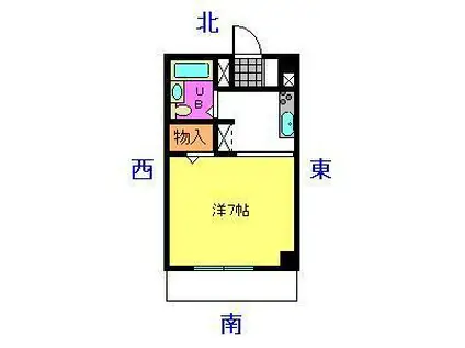 サンシャイン大河(1K/1階)の間取り写真