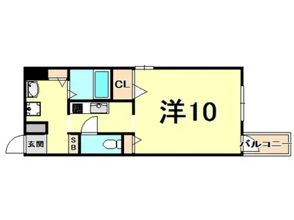 ストーンマナー(1K/6階)の間取り写真