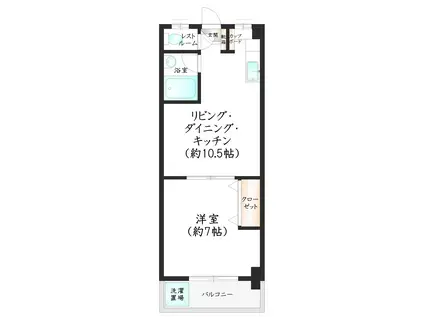 第18東那珂IR BLD(1LDK/3階)の間取り写真