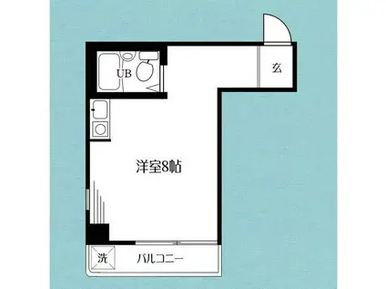 モンテリーブロ貝塚(ワンルーム/2階)の間取り写真