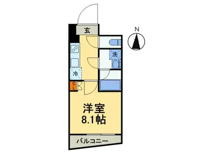 S-RESIDENCE曳舟(1K/8階)の間取り写真