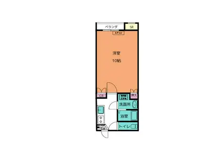 ドルチェ・ルーヴァ(1K/3階)の間取り写真