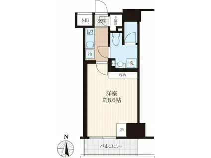 TRACK両国(1K/9階)の間取り写真
