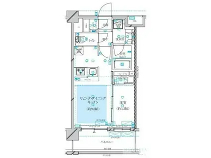 コージーコート蕨(1LDK/3階)の間取り写真