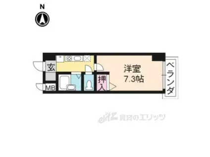 エル・カーサー(1K/7階)の間取り写真