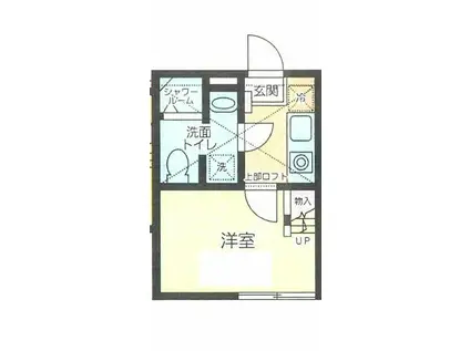 ピュア・スプリング戸塚II(1K/1階)の間取り写真