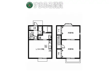 ボヌール H2(2LDK/1階)の間取り写真