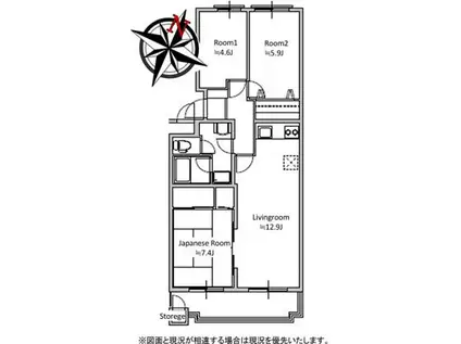 エクレールひばりが丘(3LDK/3階)の間取り写真