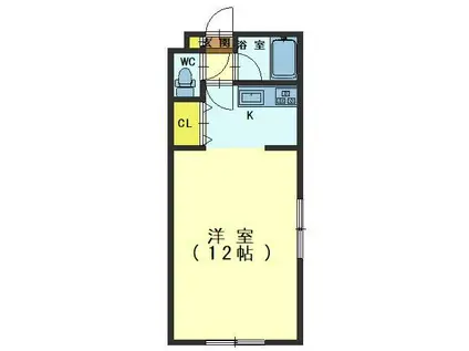 クレステージ宮前(1K/1階)の間取り写真