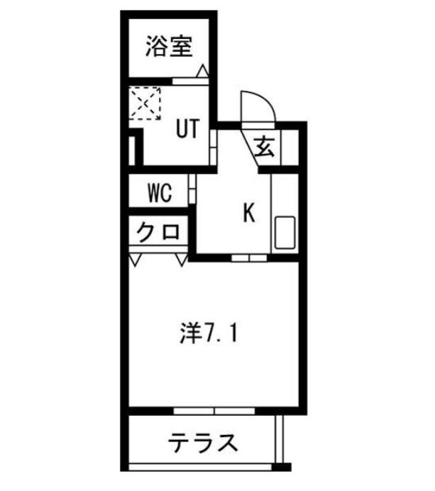 スターブル野並(1K/2階)の間取り写真