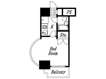 TSGARDEN南柏(1K/6階)の間取り写真