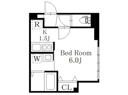 LAZO OGIKUBO(1K/1階)の間取り写真