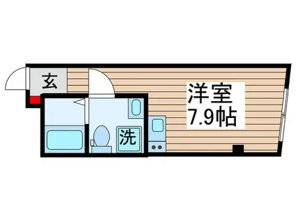 TRIAS.K(ワンルーム/3階)の間取り写真