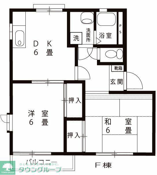 シルキーウインド(2K/1階)の間取り写真