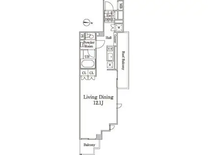 グレイスコート白金(ワンルーム/4階)の間取り写真