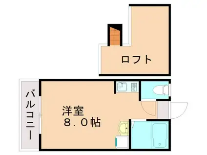 フリーデンT・J(ワンルーム/3階)の間取り写真