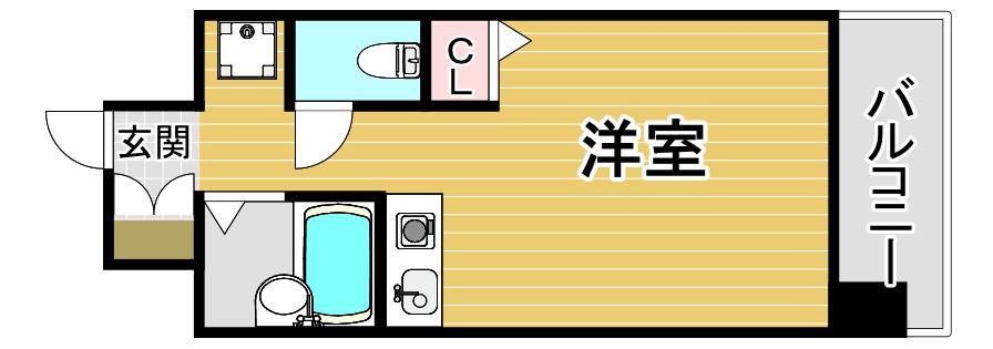 L-FLORA此花(ワンルーム/9階)の間取り写真