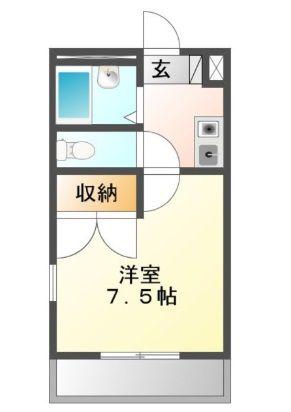 エンジェル(1K/3階)の間取り写真