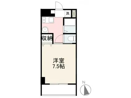 ホワイトヒルズ(1K/3階)の間取り写真