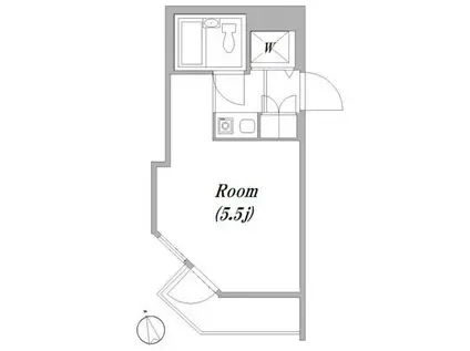 ワコーレ花小金井(ワンルーム/1階)の間取り写真